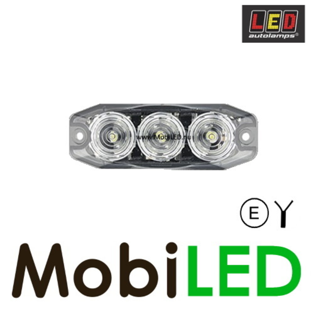 LED autolamps Clignotant 3 leds clair 12-24 volts E-mark