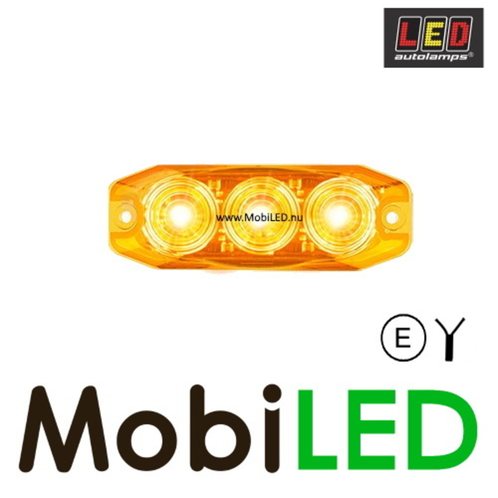 LED autolamps Richtingaanwijzer 3 leds amber 12-24 volt E-keur