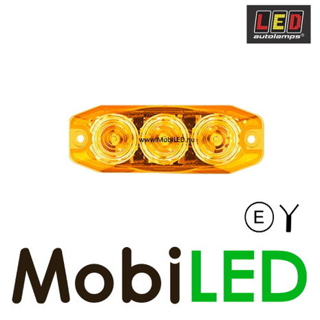 LED autolamps Turn signal 3 leds  amber 12-24 volts E-mark LED autolamps Turn signal 3 leds  amber 12-24 volts E-mark