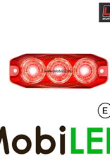 LED autolamps Mistlamp 3 led rood 12-24V E-Keur