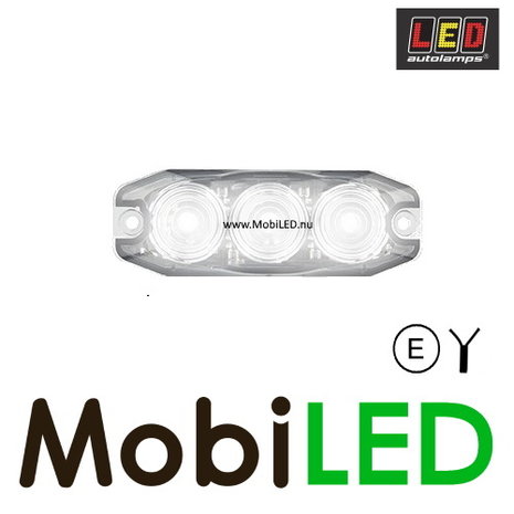 LED autolamps Reversing light 3 leds clear 12-24 volts E-mark