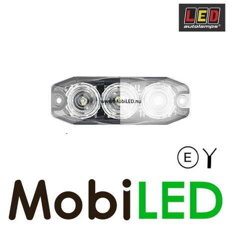 LED autolamps Feu de recul 3 leds  clair 12-24 volts E-mark