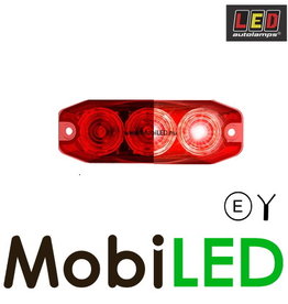 LED autolamps Achterlicht en remlicht 3 leds rood