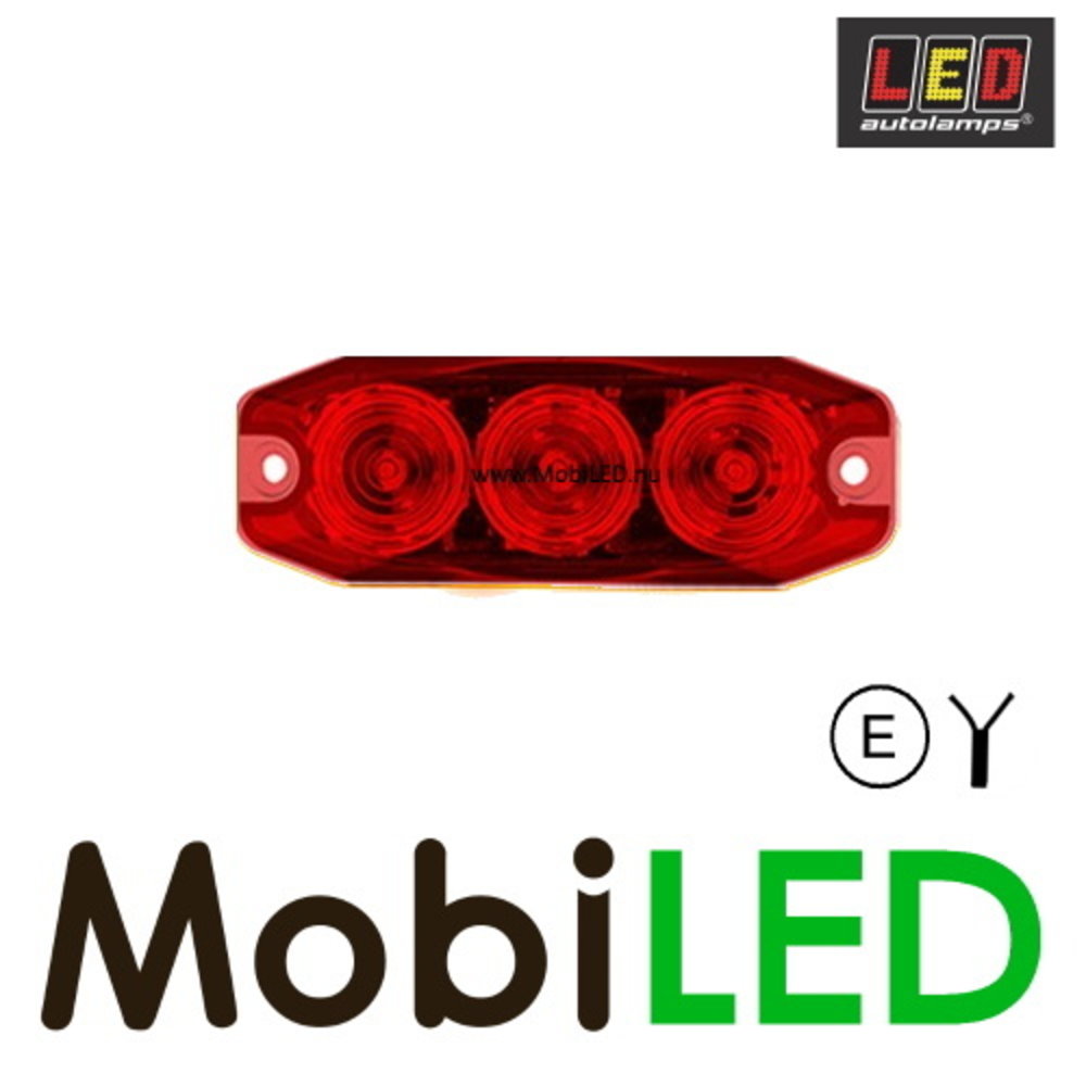 LED autolamps Fog light 3 leds red 12-24 volts E-mark