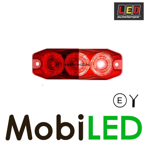 LED autolamps Mistlamp 3 leds rood 12-24V E-keur