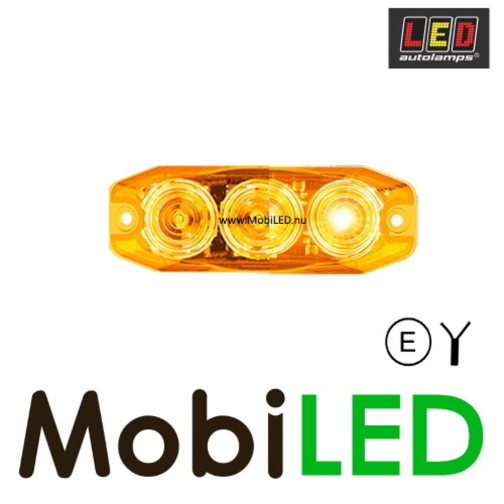 LED autolamps Richtingaanwijzer 3 leds amber 12-24 volt E-keur