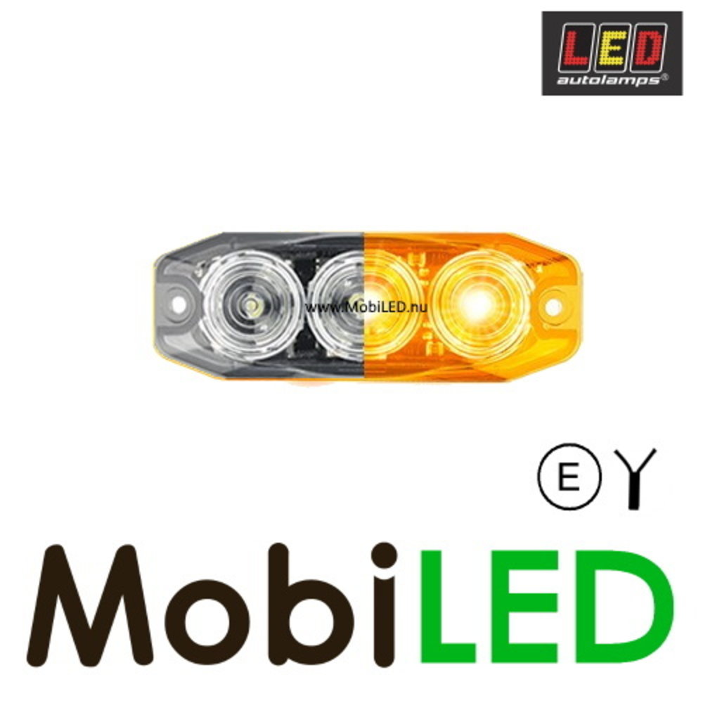 LED autolamps Clignotant 3 leds clair 12-24 volts E-mark
