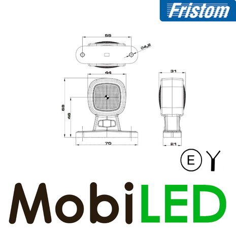Fristom Lampe pendentive universal E-mark 12-24 volts Fristom Lampe pendentive universal E-mark 12-24 volts