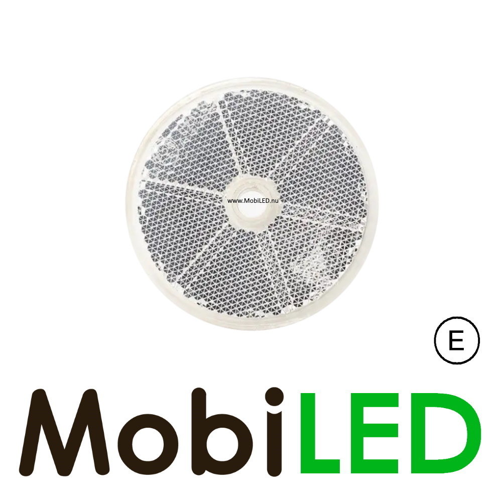 Reflector 6cm rond Wit E-keur Reflector 6cm rond Wit E-keur