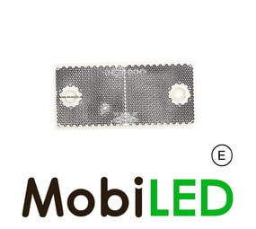 Reflector 90mm rectangle White E-mark Reflector 90mm rectangle White E-mark