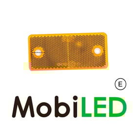Reflector 90mm rectangle Amber E-mark Reflector 90mm rectangle Amber E-mark