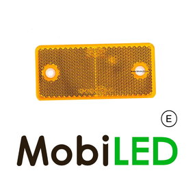 Reflector 94mm rectangle Amber E-mark