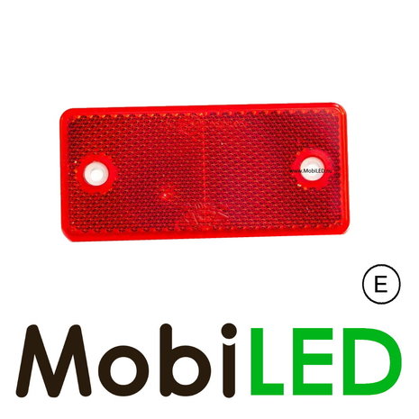 Reflector 94mm rechthoek Rood E-keur
