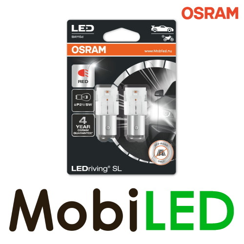 MobiLED  OSRAM P21/5W (BAY15d) LEDriving SL (2 pieces) Red - MobiLED