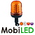 Flitslamp 24 led opsteek amber