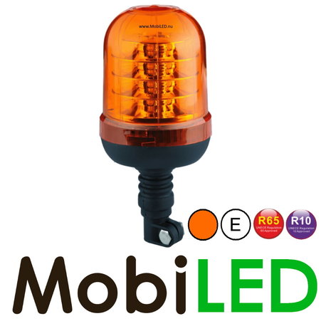 Flitslamp 24 leds opsteek amber E-keur Flitslamp 24 leds opsteek amber E-keur