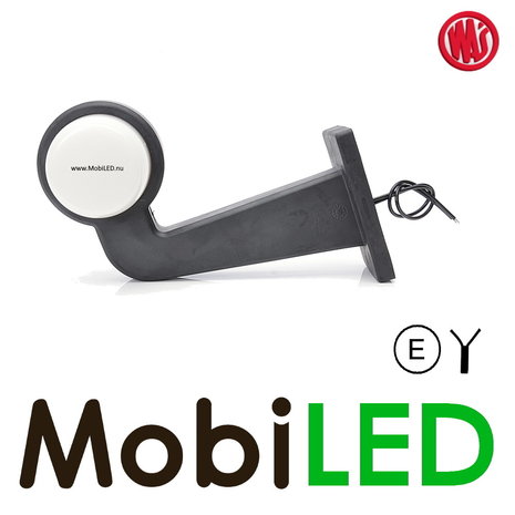 WAS  Neon model rood/wit Rechts gebogen 12-24 volt E-keur