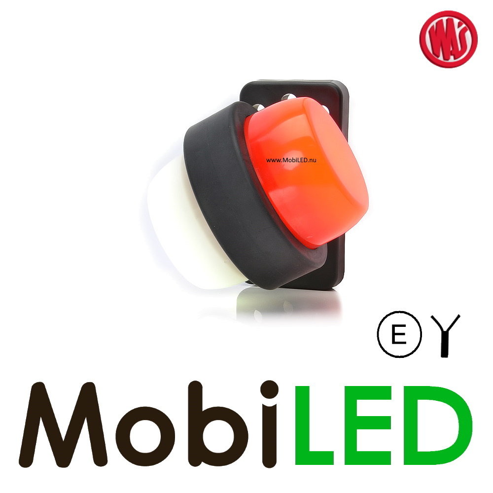 WAS Neon model red/white short 12-24 volts E-mark