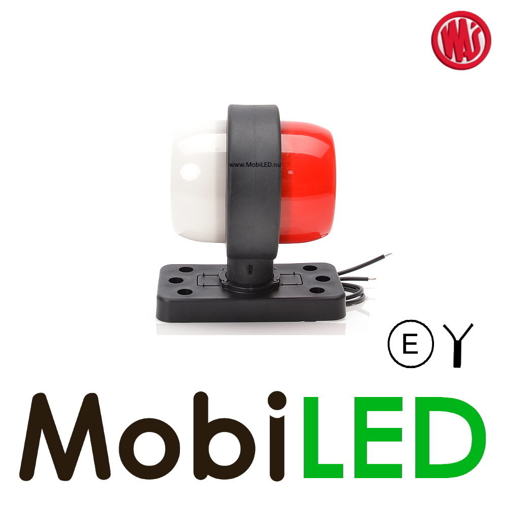 WAS Neon model red/white short 12-24 volts E-mark