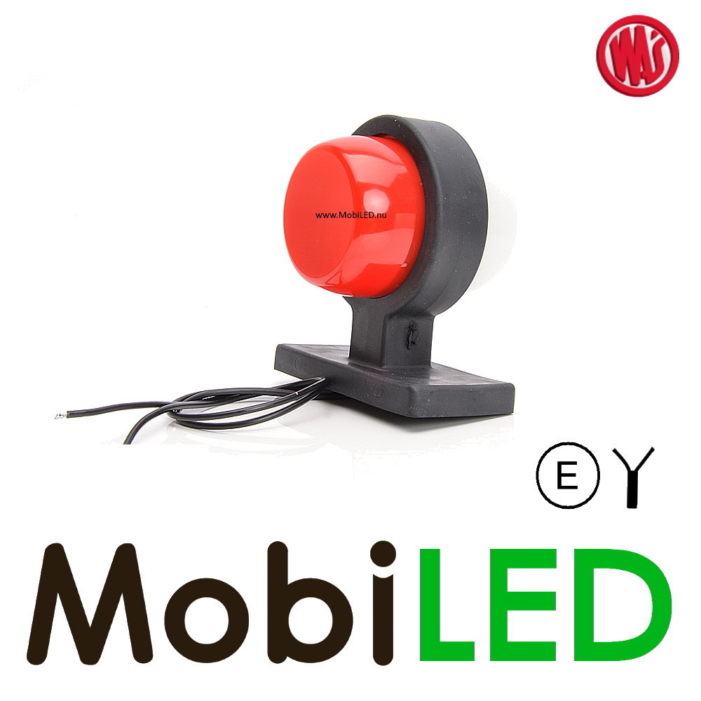 WAS Neon modèle fixe rouge/blanc court 12-24 volts E-mark WAS Neon modèle fixe rouge/blanc court 12-24 volts E-mark