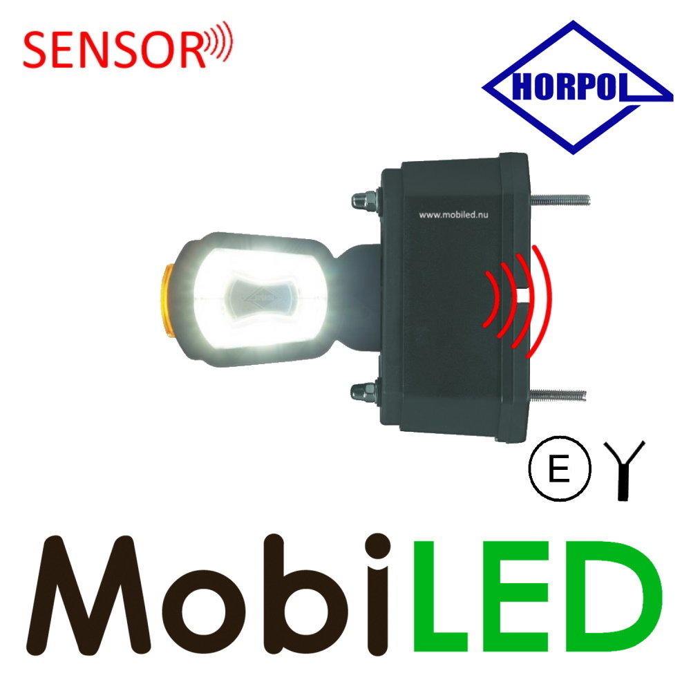 HORPOL Lampe pendentive  modèle court et droit Droite rouge/ambre/blanc 12/24 volts E-mark avec capteur HORPOL Lampe pendentive  modèle court et droit Droite rouge/ambre/blanc 12/24 volts E-mark avec capteur