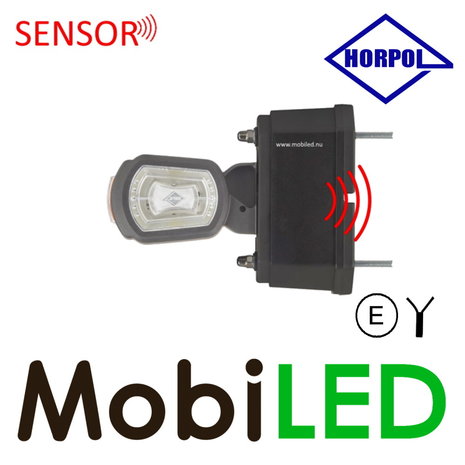 HORPOL Lampe pendentive  modèle court et droit Droite rouge/ambre/blanc 12/24 volts E-mark avec capteur HORPOL Lampe pendentive  modèle court et droit Droite rouge/ambre/blanc 12/24 volts E-mark avec capteur