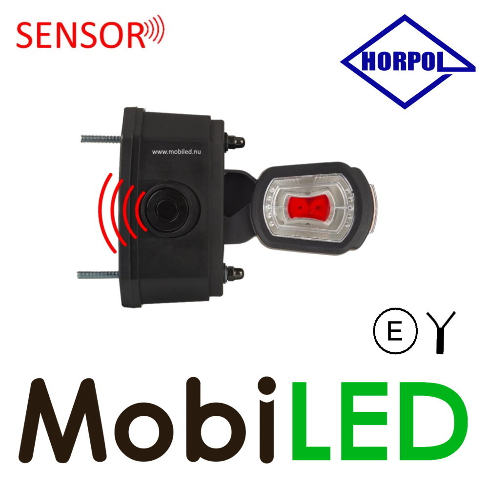 HORPOL Lampe pendentive  modèle court et droit Droite rouge/ambre/blanc 12/24 volts E-mark avec capteur HORPOL Lampe pendentive  modèle court et droit Droite rouge/ambre/blanc 12/24 volts E-mark avec capteur