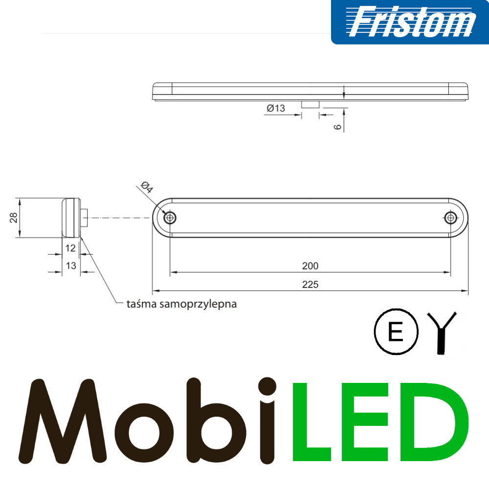 Fristom Brake light red E-mark Fristom Brake light red E-mark