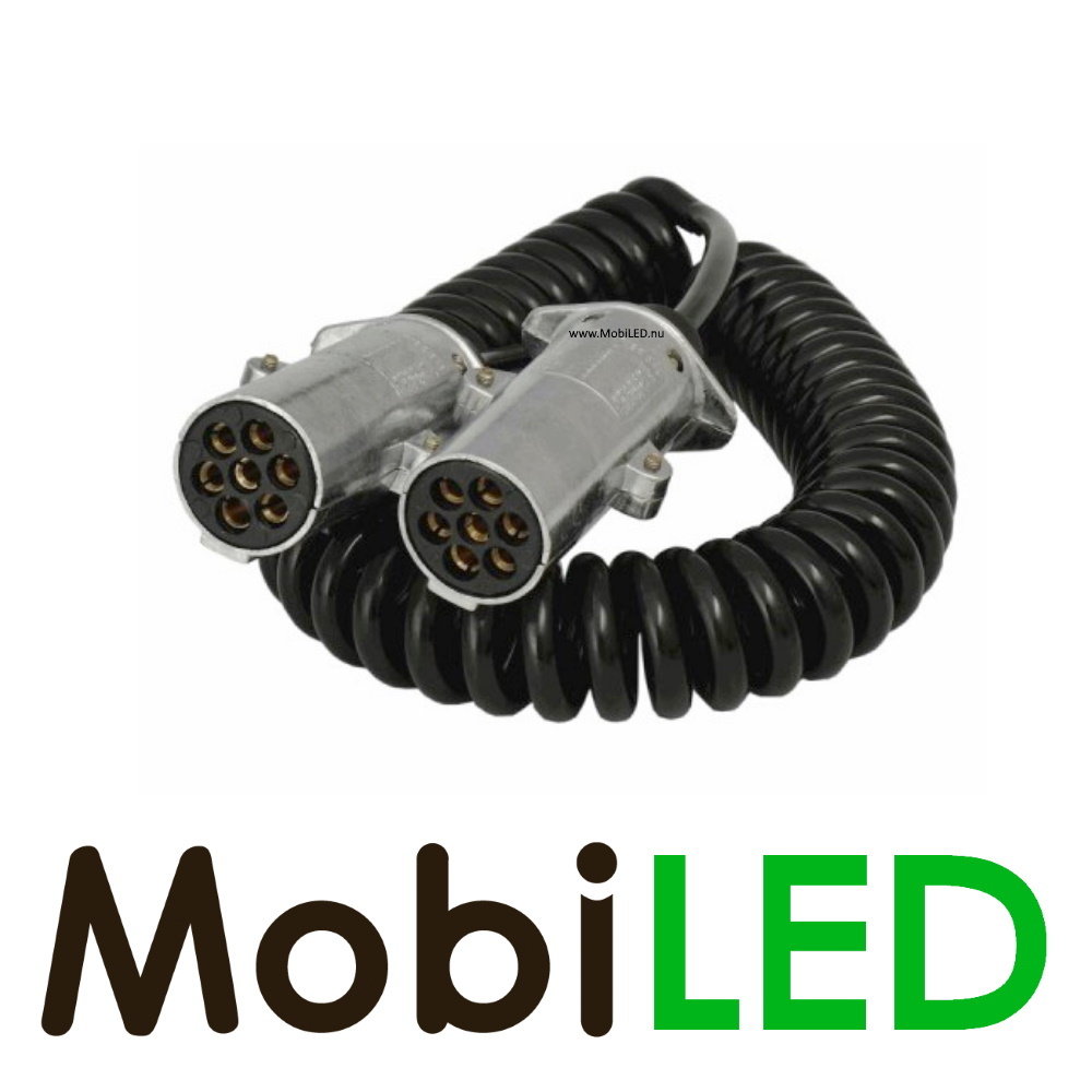 24 volt N-type 7-aderig Electrospiraalkabel 4 meter 24 volt N-type 7-aderig Electrospiraalkabel 4 meter