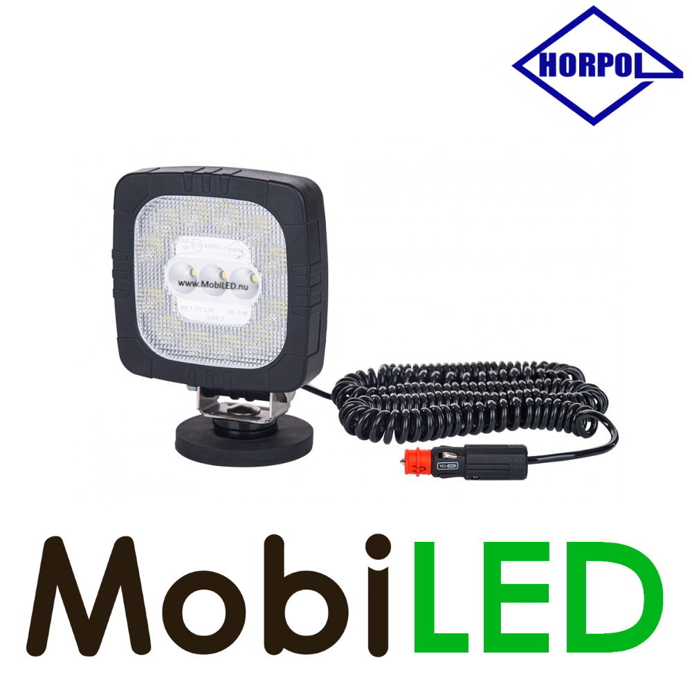 HORPOL Horpol Werklamp 8W vierkant magneet HORPOL Horpol Werklamp 8W vierkant magneet