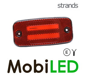 Strands Zijmarkering rood remlicht reflector 5m kabel Strands Zijmarkering rood remlicht reflector 5m kabel