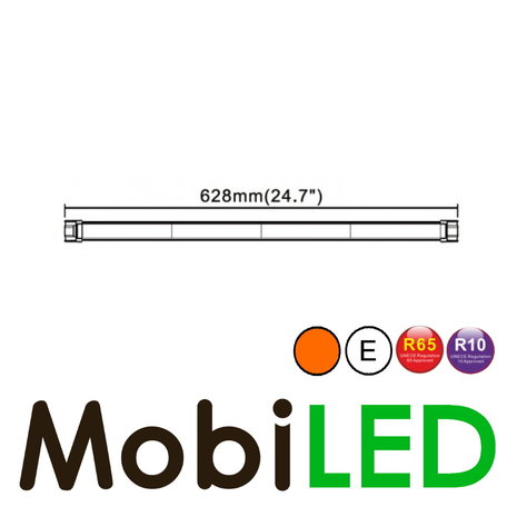 Barre flash 628 mm Ambre E-marque Barre flash 628 mm Ambre E-marque