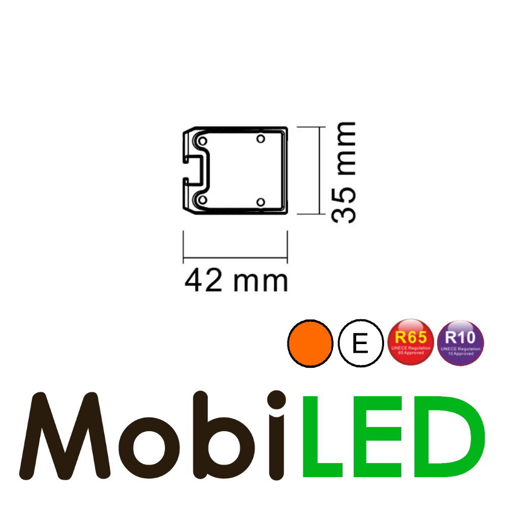 Barre flash 628 mm Ambre E-marque Barre flash 628 mm Ambre E-marque