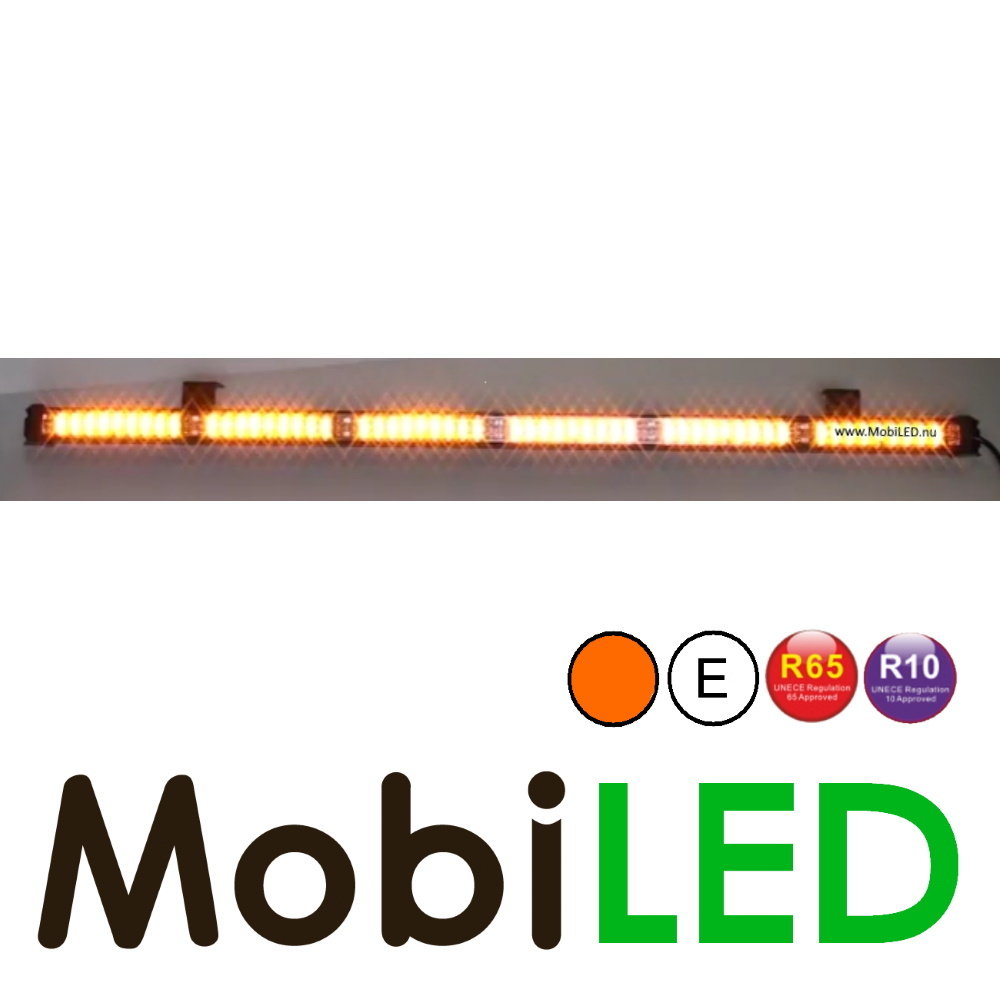Flash bar 916 mm Amber E-mark