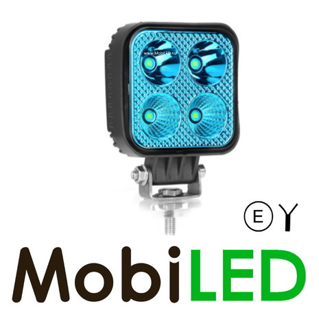 Worklight 12W square blue E-mark Worklight 12W square blue E-mark