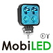 Worklight 12W square blue E-mark Worklight 12W square blue E-mark