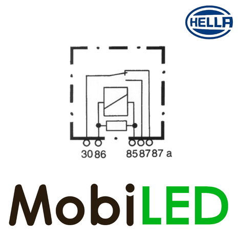 Hella Hella Maak-breek relais 12 volt 5 pin
