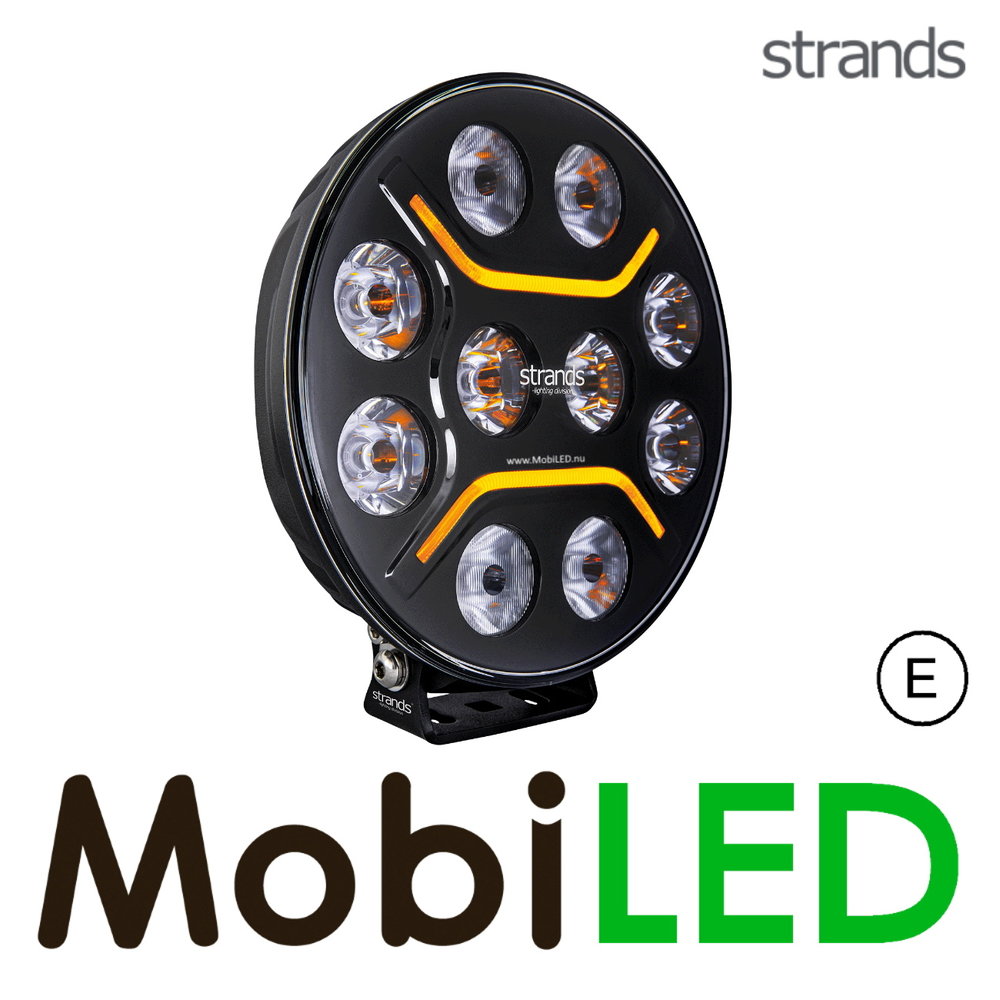 Strands Strands Dark Knight Intense feu de position ambre/blanc 9 pouces E-marque Strands Strands Dark Knight Intense feu de position ambre/blanc 9 pouces E-marque