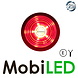 Gylle Gylle unit Deens model rood transparant 12-24 volt E-keur Gylle Gylle unit Deens model rood transparant 12-24 volt E-keur