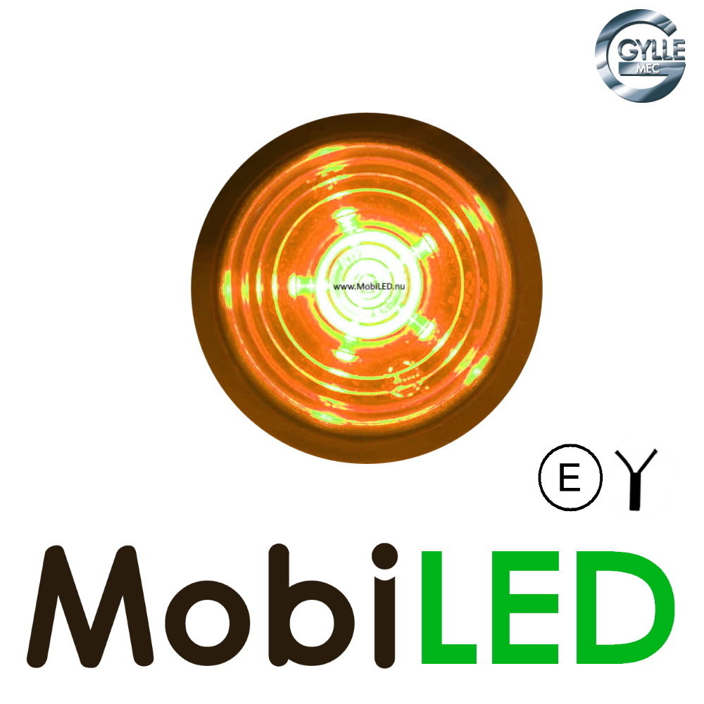 Gylle Unité Gylle modèle danois ambre transparent 12-24 volts E-mark Gylle Unité Gylle modèle danois ambre transparent 12-24 volts E-mark