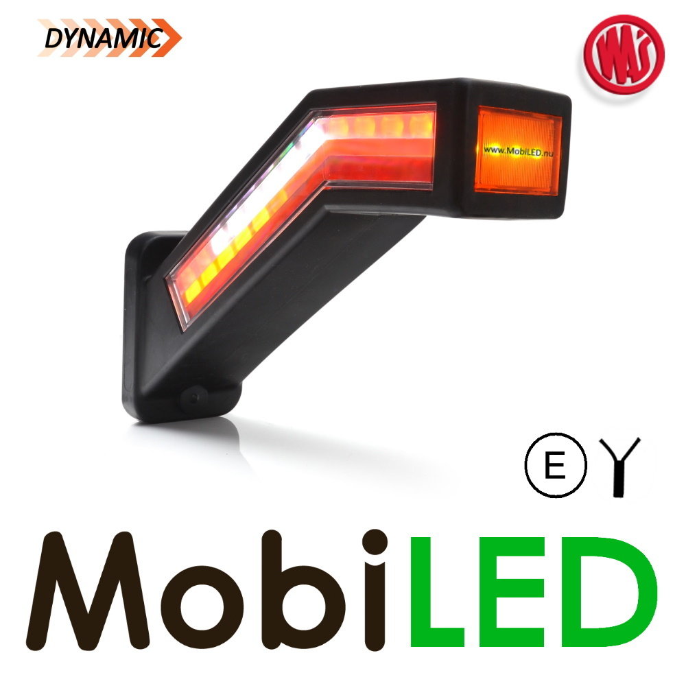 WAS WAS Feu arrière dynamique 5 fonctions Droit 12/24 volts