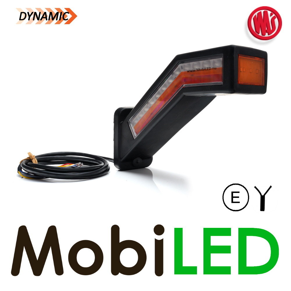 WAS WAS Feu arrière dynamique 5 fonctions Droit 12/24 volts