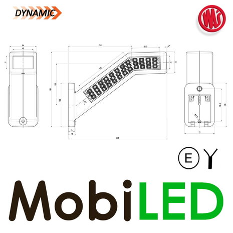WAS WAS dynamisch achterlicht 5 functies Rechts 12/24 volt WAS WAS dynamisch achterlicht 5 functies Rechts 12/24 volt