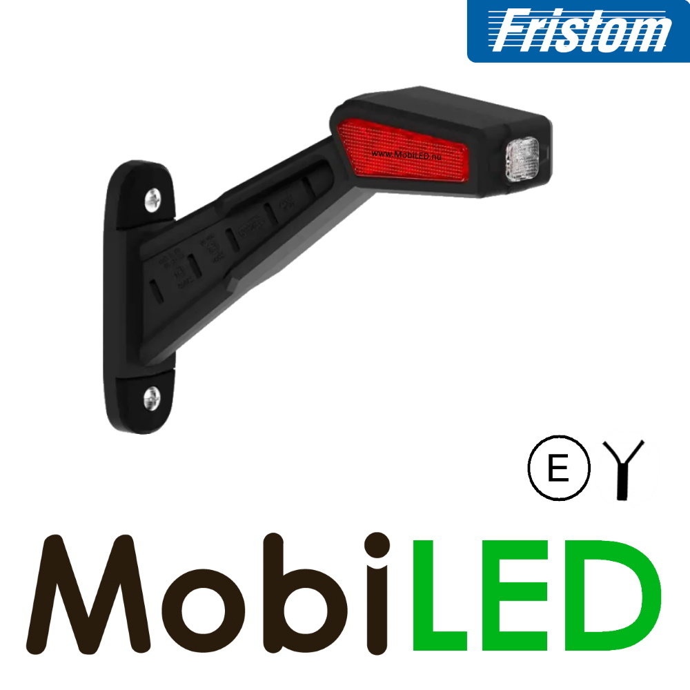 Fristom Pendellamp schuin model Rechts E-keur rood/amber/wit 12-24 volt