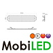 Flitsbalk 1071 mm 98 W R65-R10 met bedieningsunit Flitsbalk 1071 mm 98 W R65-R10 met bedieningsunit