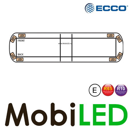 ECCO 12+ Serie Flitsbalk 1372 mm 8 leds ECCO 12+ Serie Flitsbalk 1372 mm 8 leds
