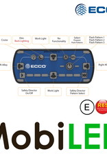 ECCO 12+ Serie Flitsbalk 1372mm 8 leds, 2 werklampen en achterlichten