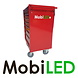 M-LED M-LED Sticker transparant met witte letters M-LED M-LED Sticker transparant met witte letters
