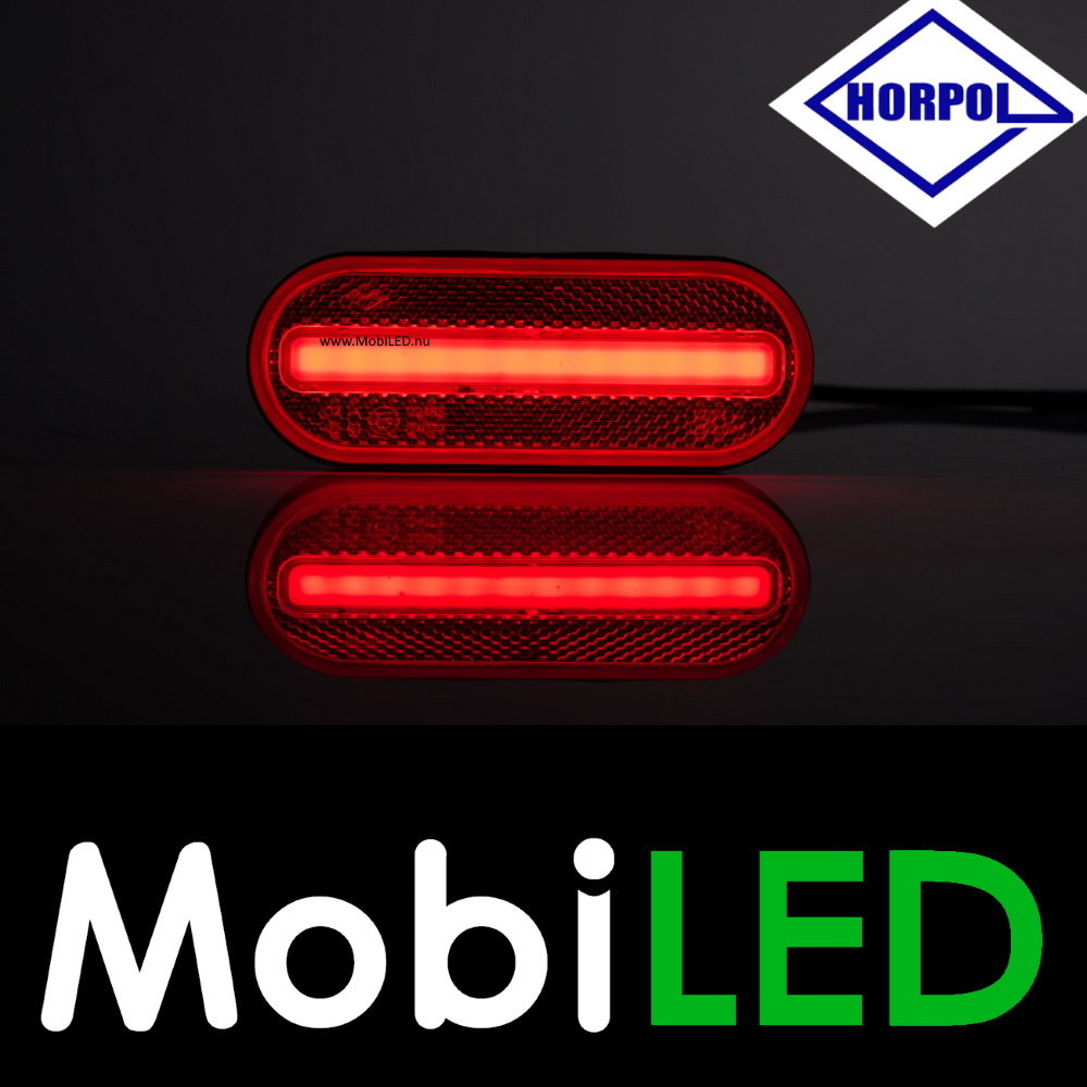 HORPOL Horpol Marquage latéral rouge ovale NEON look E-marque HORPOL Horpol Marquage latéral rouge ovale NEON look E-marque