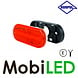 HORPOL Horpol Marquage latéral rouge ovale NEON look E-marque HORPOL Horpol Marquage latéral rouge ovale NEON look E-marque
